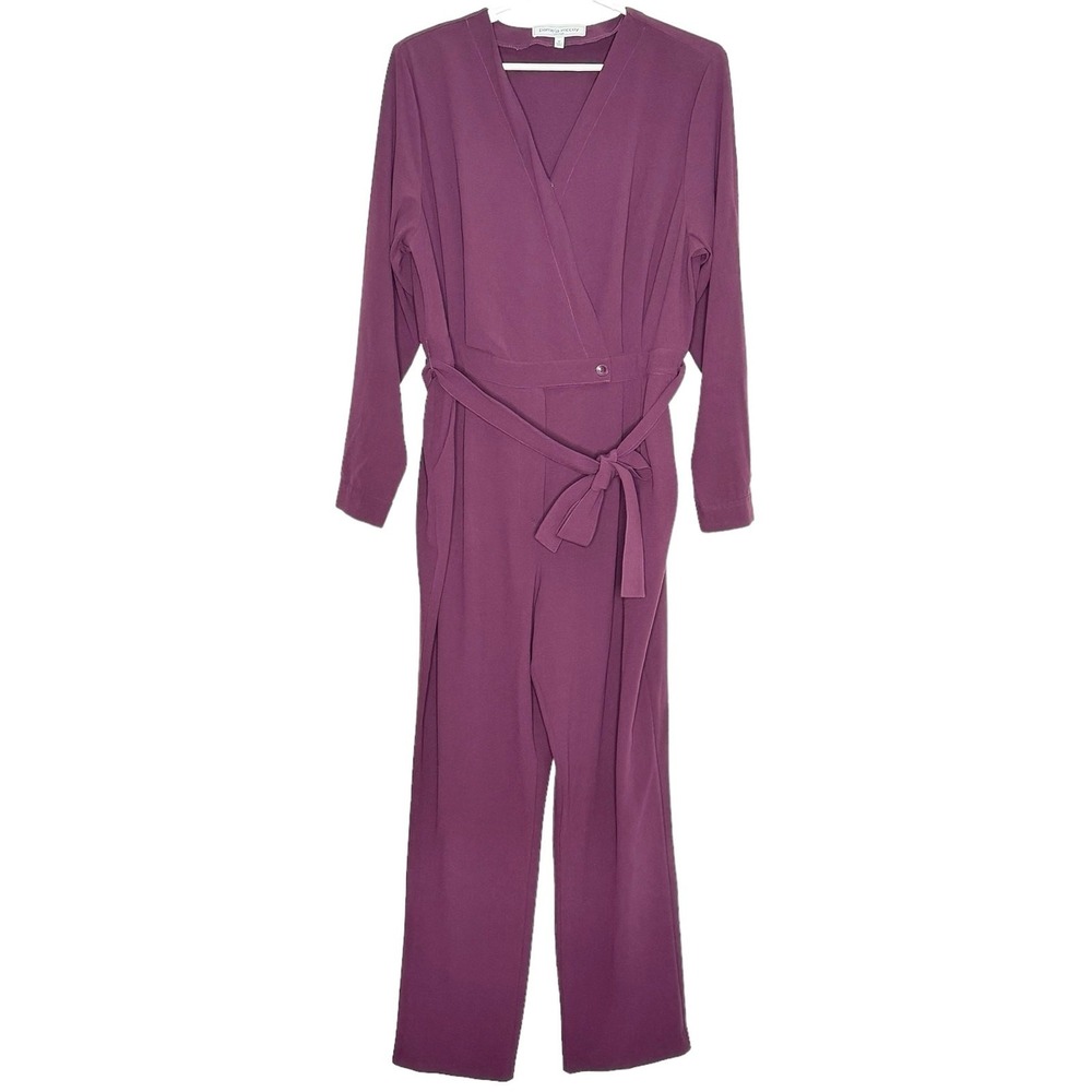 Pamela McCoy Jumpsuit Y2K Cottage Boho Minimalist Retro Casual Comfort Purple 1X